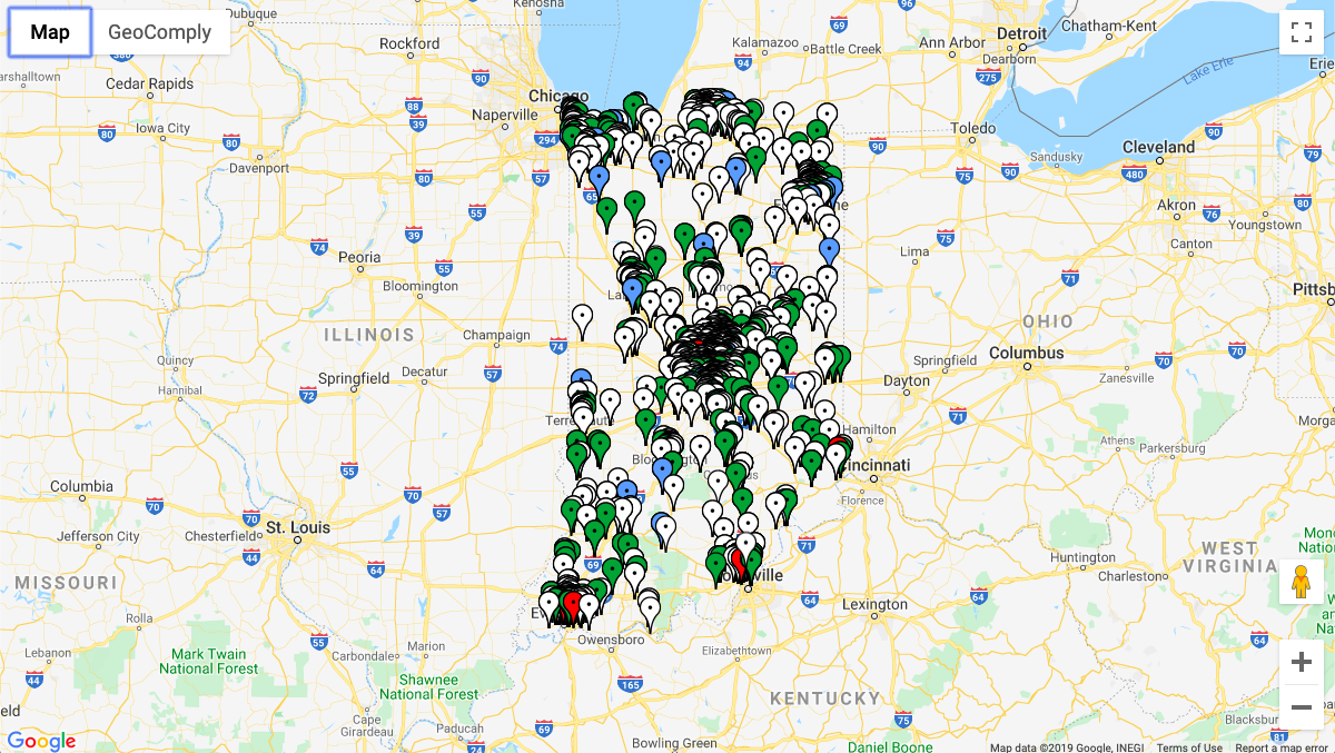 Sports Betting Geolocation Maps