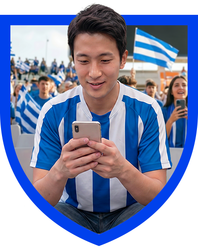 Fan streaming a match, buying a ticket, placing a bet — with GeoComply's intelligence layer running underneath