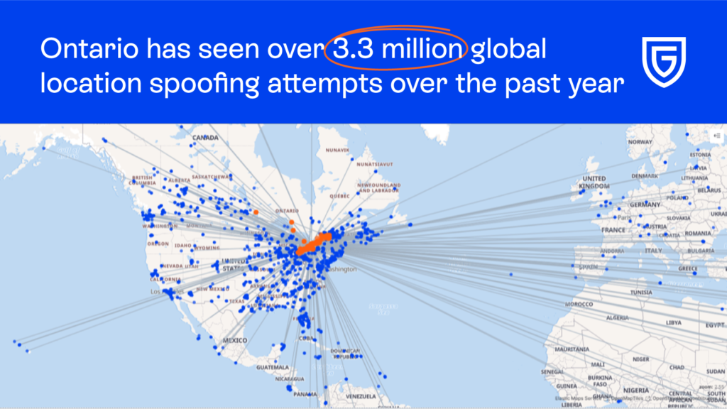 Ontario location spoofing
