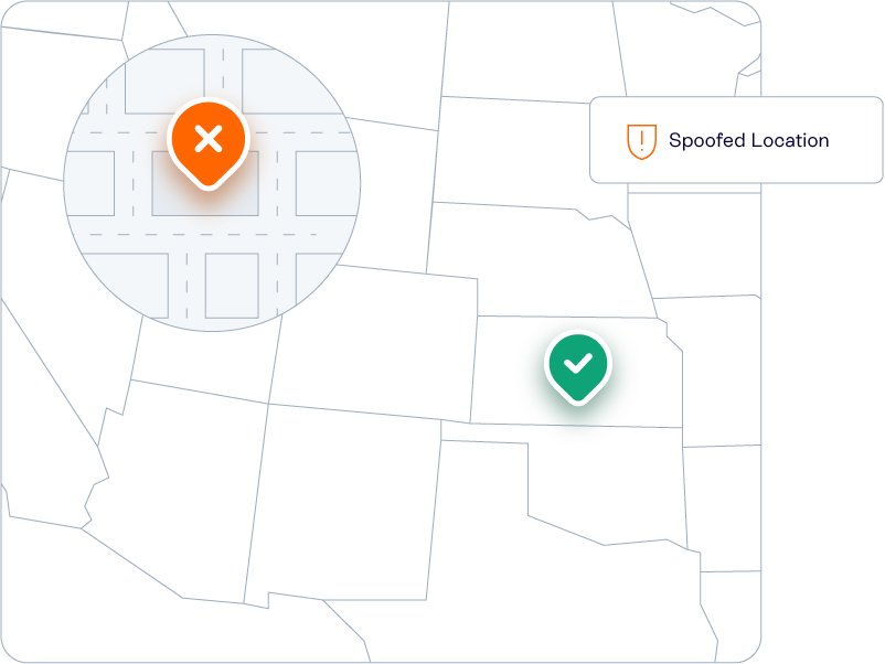 Visualization of VPN, proxy, and location-spoofing attempts