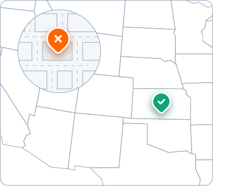 Illustration of location spoofing through a VPN or proxy connection